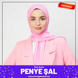 Mervegül Penye Şal - Pembe